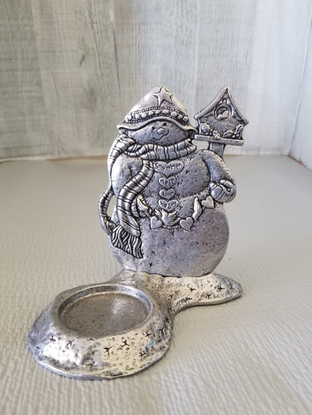 Carson Statesmetal 'Snowmen 'Melt Your Heart' votive candle holder